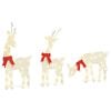 vidaXL D&eacute;coration de No&euml;l renne 3 pcs 90 LED blanc chaud