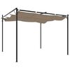 vidaXL Pergola avec toit rétractable taupe 295x292x230 cm