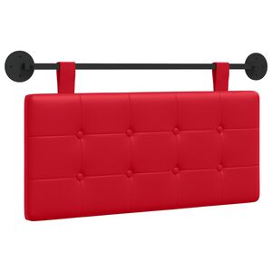 vidaXL T&ecirc;te de lit suspendue Rouge 100 x 55 x 5 cm Simili cuir