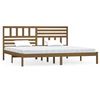vidaXL Cadre de lit sans matelas marron miel bois pin massif 200x200cm