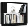 vidaXL Biblioth&egrave;que/S&eacute;parateur de pi&egrave;ce Noir 80x25x70 cm Pin massif