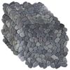 vidaXL Carreaux de galets Gris 30 x 30 cm Galets de rivi&egrave;re