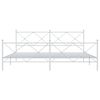vidaXL Cadre de lit m&eacute;tal sans matelas et pied de lit blanc 200x200 cm