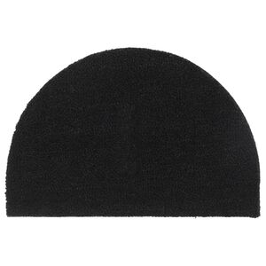 vidaXL Tapis de porte noir demi-rond 40x60 cm fibre de coco touffet&eacute;