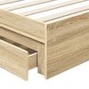 vidaXL Lit de Rangement Ch&ecirc;ne Sonoma 75 x 190 cm Bois d'ing&eacute;nierie