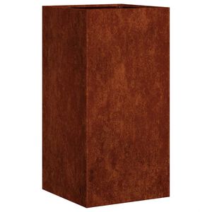 vidaXL Cache-pot de jardin Rouill&eacute; 40 x 40 x 80 cm