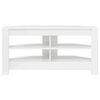 vidaXL MeubleTVd'Angle Blanc brillant 102 x 40,5 x 45 cm