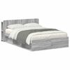 vidaXL Cadre de lit avec rangement Sonoma gris 140 x 200 cm