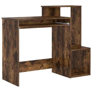 vidaXL Bureau Ch&ecirc;ne fum&eacute; 106 x 41 x 88.5 cm Bois d'ing&eacute;nierie