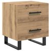 vidaXL Cabinet de chevet 2 pcs Ch&ecirc;ne artisanal 40 x 35 x 47,5 cm