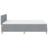 vidaXL Lit boxspring avec matelas Gris clair 140 x 200 cm tissu