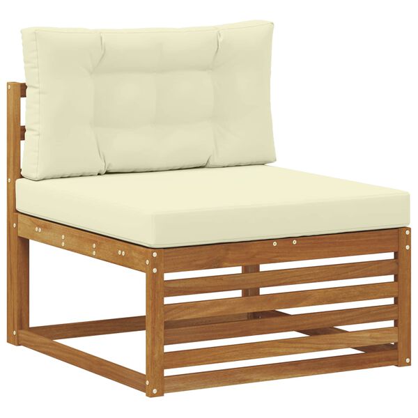 vidaXL Ensemble de canap&eacute;s d'ext&eacute;rieur 6 pcs Naturel et Cr&egrave;me