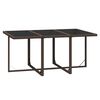 vidaXL Ensemble à manger de jardin et coussins 7 pcs marron poly rotin