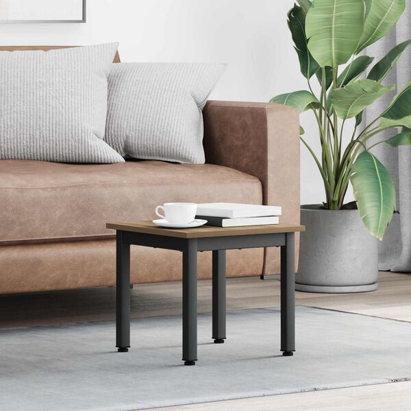 vidaXL Table basse Ch&ecirc;ne artisan 40 x 40 x 36 cm Bois d'ing&eacute;nierie