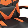 vidaXL Chaise de jeu pivotante Noir et orange Similicuir