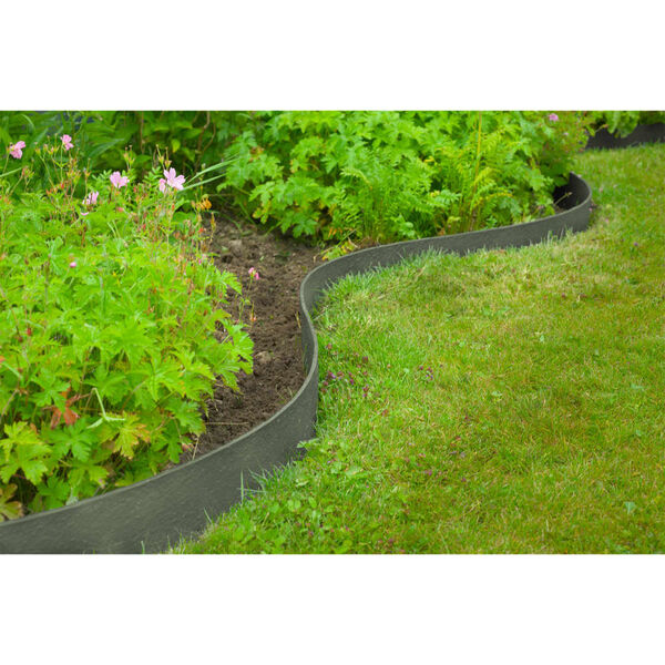 Nature Bordure de jardin textur&eacute;e 0,12x24 m 5 mm gris