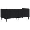 vidaXL Canap&eacute; Chesterfield avec traversins 2 places noir velours