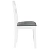 vidaXL Chaises à manger coussins 2 pcs blanc bois massif caoutchouc