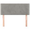 vidaXL T&ecirc;te de lit Gris clair 80x5x78/88 cm Velours