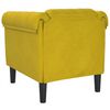 vidaXL Fauteuil jaune velours