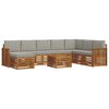 vidaXL Ensemble de canap&eacute;s d'ext&eacute;rieur 9 pc Gris Naturel et Clair