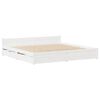 vidaXL Cadre de lit sans matelas blanc 135x190 cm bois de pin massif