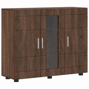 vidaXL Cabinet en Bois avec stockage Ch&ecirc;ne brun 88,5 x 30,5 x 73 cm