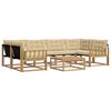 vidaXL Ensemble de canap&eacute;s d'ext&eacute;rieur 7 pc 6 place Blanc et Beige