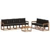 vidaXL Ensemble de canap&eacute;s d'ext&eacute;rieur 8 pc Naturel et Noir