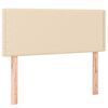 vidaXL Sommier &agrave; lattes de lit avec matelas Cr&egrave;me 80x200 cm Tissu
