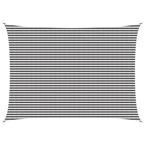 vidaXL Voile d'ombre Anthracite et blanc 5 x 7 m HDPE