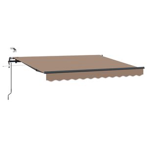 vidaXL Auvent r&eacute;tractable Taupe 300 x 250 cm Polyester