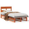vidaXL Cadre de lit sans matelas cire marron 75x190 cm bois pin massif
