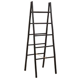 vidaXL &Eacute;chelle &agrave; couvertures double face Noir 50 x 50 x 159 cm Bambou