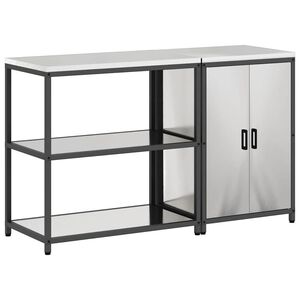 vidaXL Ensemble de rangement cuisine HATTEM 2 pcs Argent&eacute;