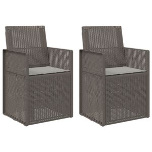 vidaXL Chaises de jardin salle &agrave; manger 2 pc Gris clair PP