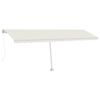 vidaXL Auvent manuel r&eacute;tractable avec LED 600x350 cm Cr&egrave;me