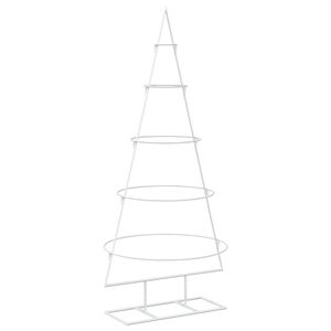 vidaXL Sapin de No&euml;l en m&eacute;tal avec support KUOPIO 125 cm Acier Blanc