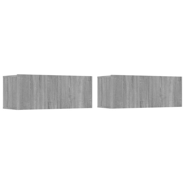 vidaXL Ensemble de meubles TV 4 pcs Sonoma gris Bois d'ingénierie