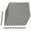 vidaXL Tapis de sol de piscine 12 pc Gris 4,32 m&sup2; Mousse EVA