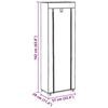 vidaXL Armoire &agrave; chaussures avec housse Cr&egrave;me 57x29x162 cm Tissu