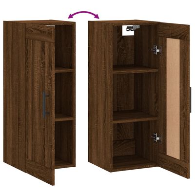 vidaXL Armoire murale chêne marron 34,5x34x90 cm bois d'ingénierie