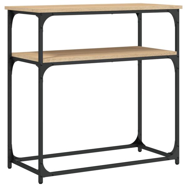 vidaXL Table console ch&ecirc;ne sonoma 75x35,5x75 cm bois d'ing&eacute;nierie