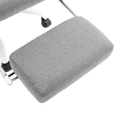 vidaXL Chaise de bureau de massage Gris Tissu