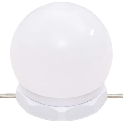 vidaXL Coiffeuse avec LED Blanc brillant 96x40x142 cm