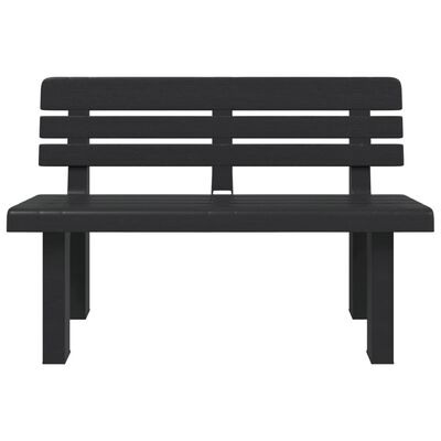 vidaXL Banc de jardin anthracite 110x52x71 cm polypropylène