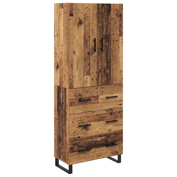 vidaXL Haut Armoire avec tiroir 2 pcs Bois Ancien 69,5 x 34 x 180 cm