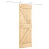 vidaXL Porte coulissante Naturel et Blanc 70 x 210 cm