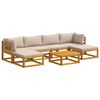 vidaXL Ensemble de Canap&eacute;s 7 pc Naturel Bois d'Acacia Massif