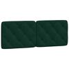 vidaXL Coussin de t&ecirc;te de lit vert fonc&eacute; 140 cm velours